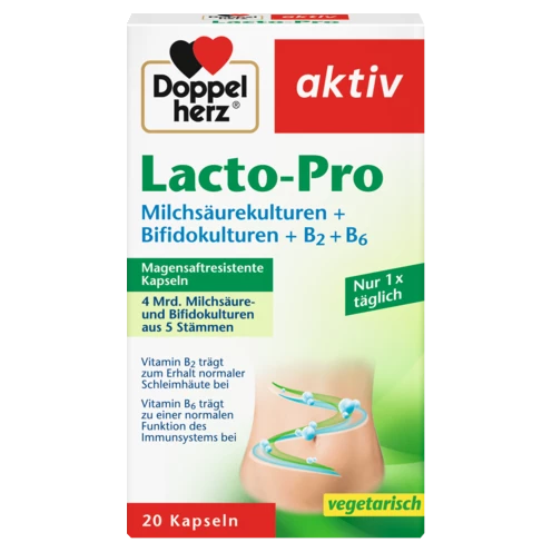 Abbildung der Produktverpackung Doppelherz aktiv Lacto-Pro Frontansicht